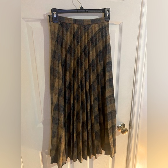Mango plaid pleated skirt - Picture 1 of 4